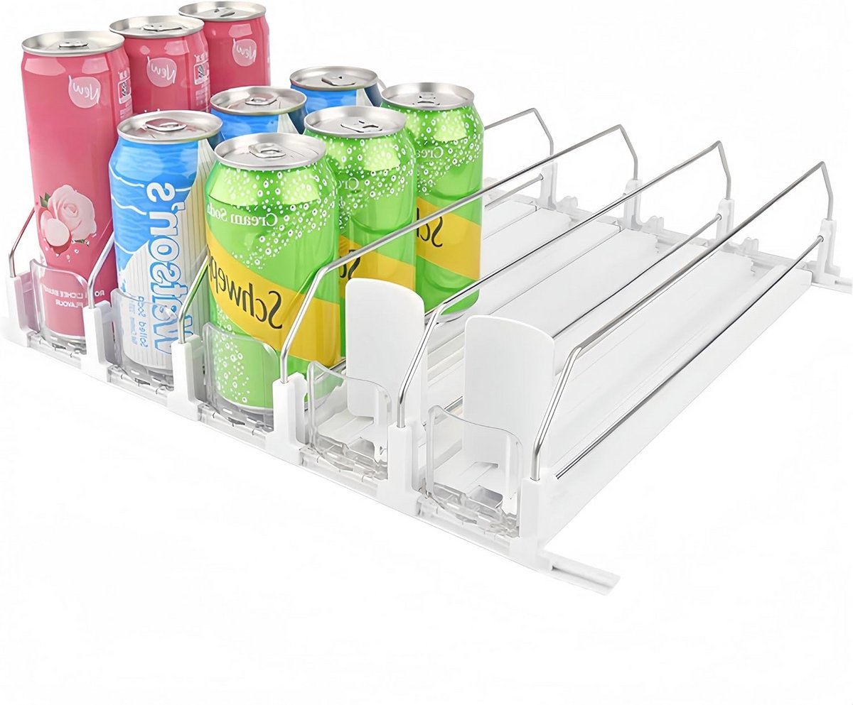 Automatische blikdispenser voor koelkast - Zelfduwende blikjesorganizer voor optimale opslag en organisatie