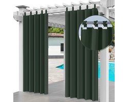 FEROCITY - Buitengordijnen - 220 x 155 cm - 1 Paneel - Terras Pergola Balkon Paviljoen Overkapping - Outdoor Gordijnen - Waterdicht - UV-bes