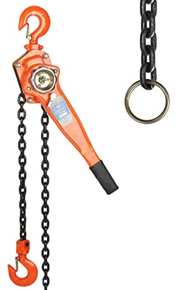 Kettingblok Hefboom Hoist 1.5 Ton 6 Meter met Veilige Haak