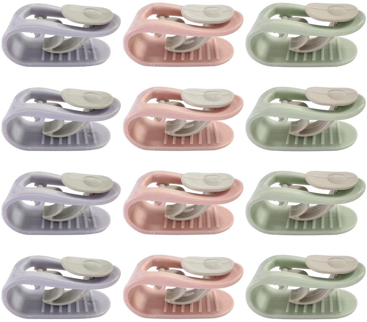12 stuks dekbedclips, beddengoedbevestigingen - geen naaien nodig, dekbedhouders voor dekbedovertrekken, antislip bedaccessoires voor het bevestigen van dekbedden, herbruikbare dekenklemmen voor gebruik in de slaapkamer thuis