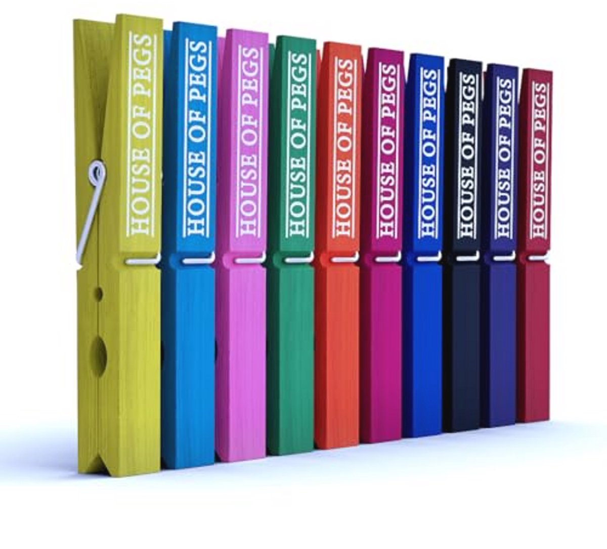 Houten Kledingknijpers voor Waslijn - 100 Stuks Multicolor