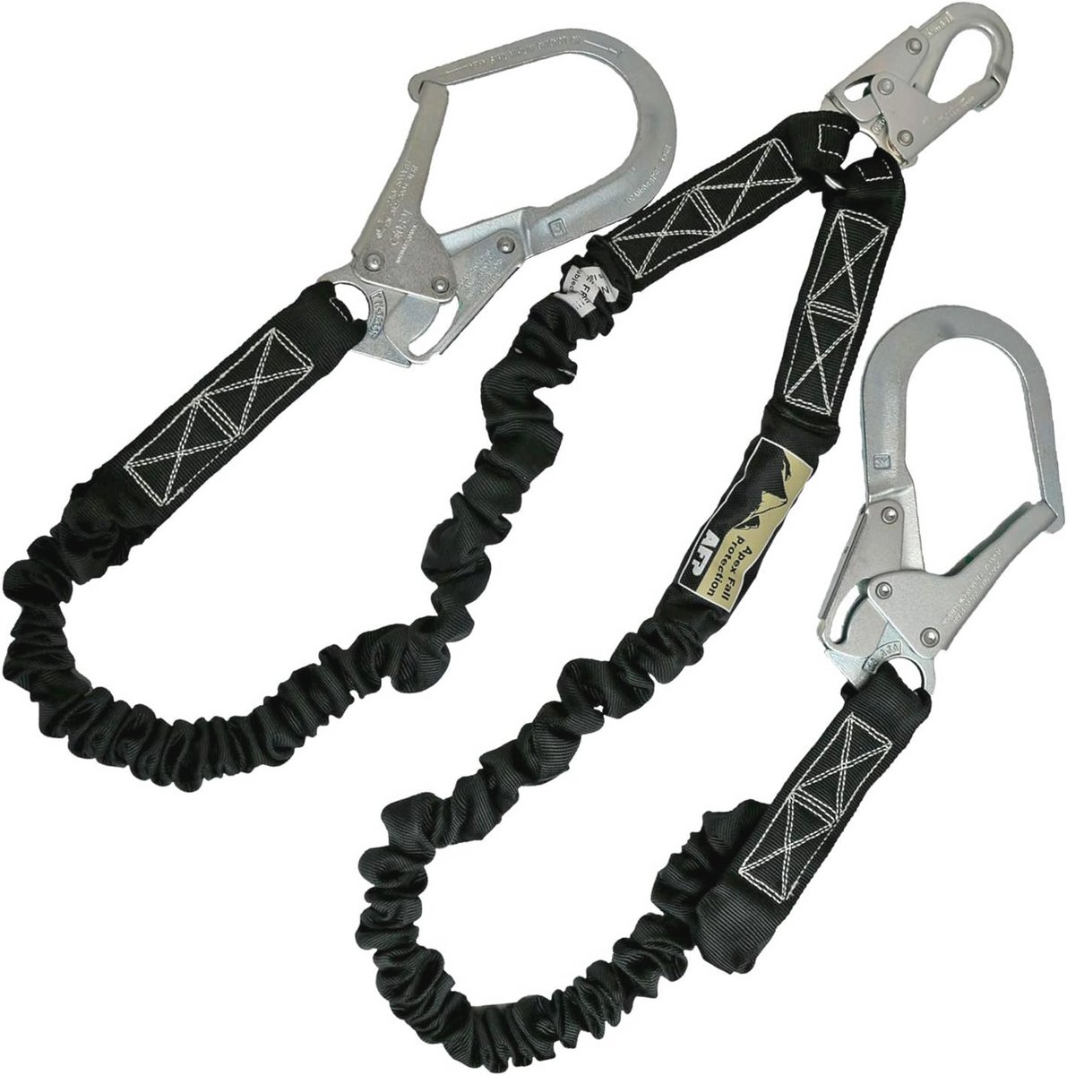 Dubbele Been Interne Schokabsorberende Veiligheids Lanyard 6FT | Valbescherming met Karabijnhaak | Heavy-Duty