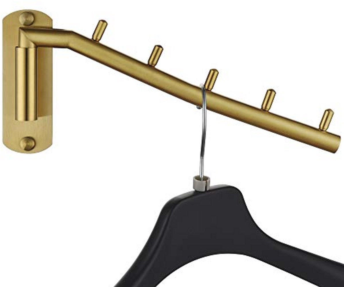 Ruimtebesparende Vouwen Kleding Hanger Rack voor Wandmontage