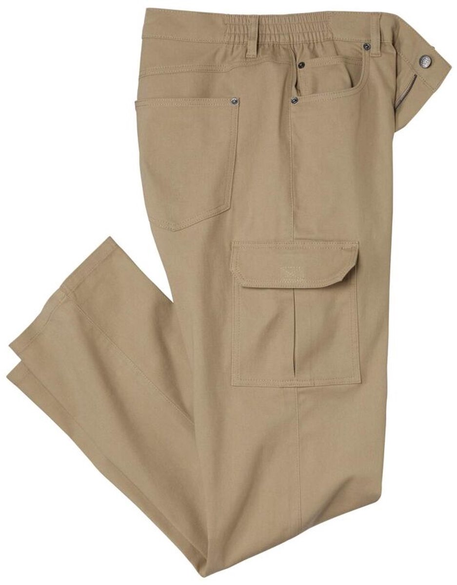 ATLAS FOR MEN - Cargobroek met half-elastische tailleband - Heren - Verkrijgbaar in grote maten - W46