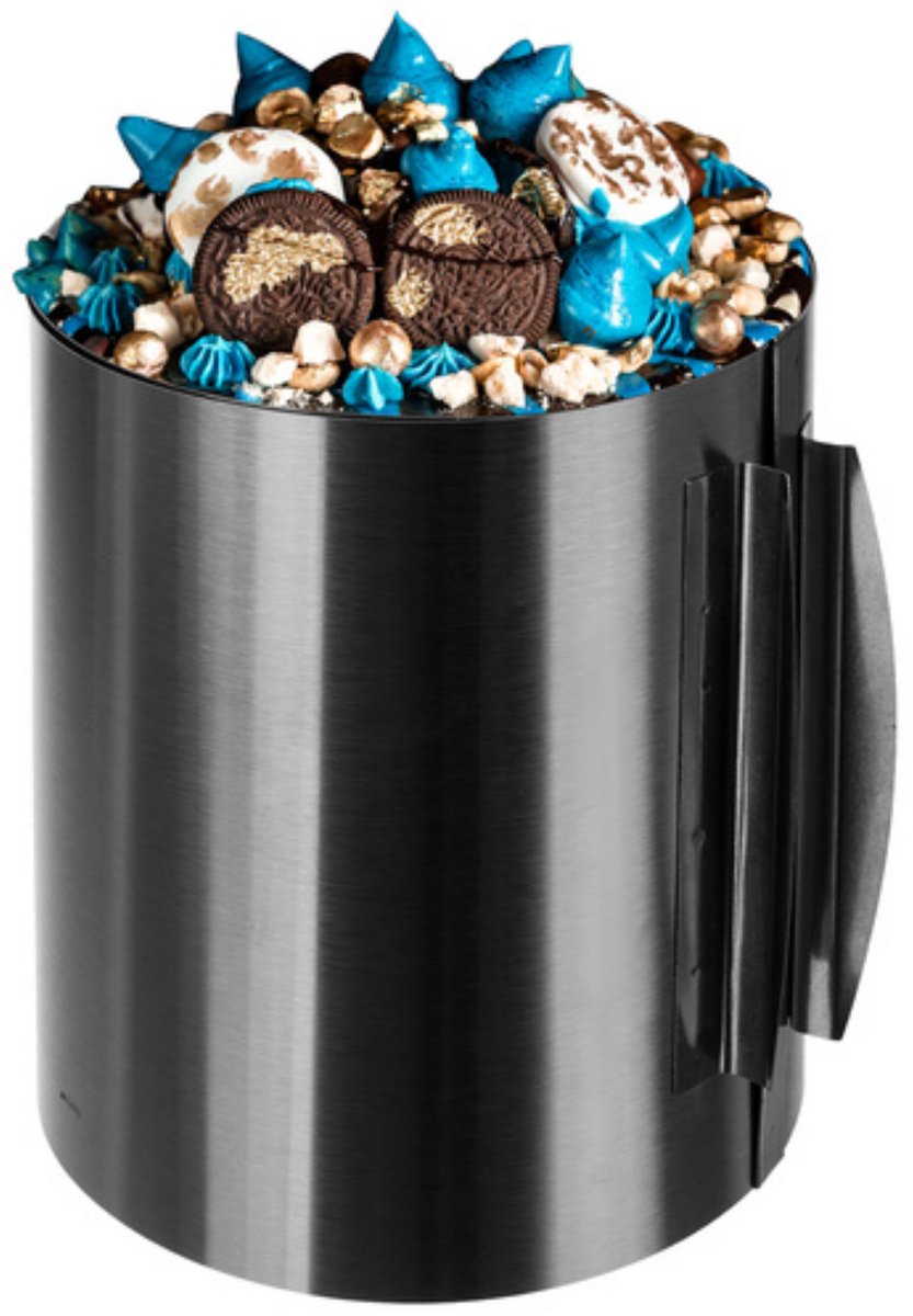 Ruhhy Taartvorm - RVS - zilver - H20 cm - diameter verstelbaar - bakvorm - cakevorm