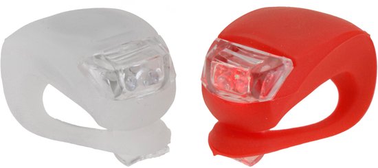 Ensemble de 4 éclairages de vélo Benson (LED, silicone, avant et arrière) - LED - en silicone