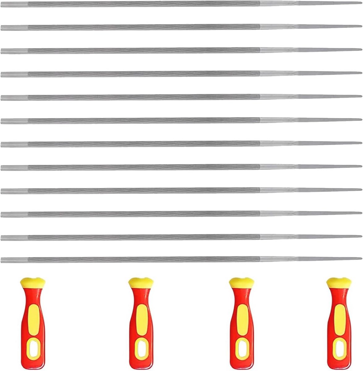 Ronde Vijl voor Kettingzaag 4 mm - 12 Stuks met Ergonomische Handgrepen