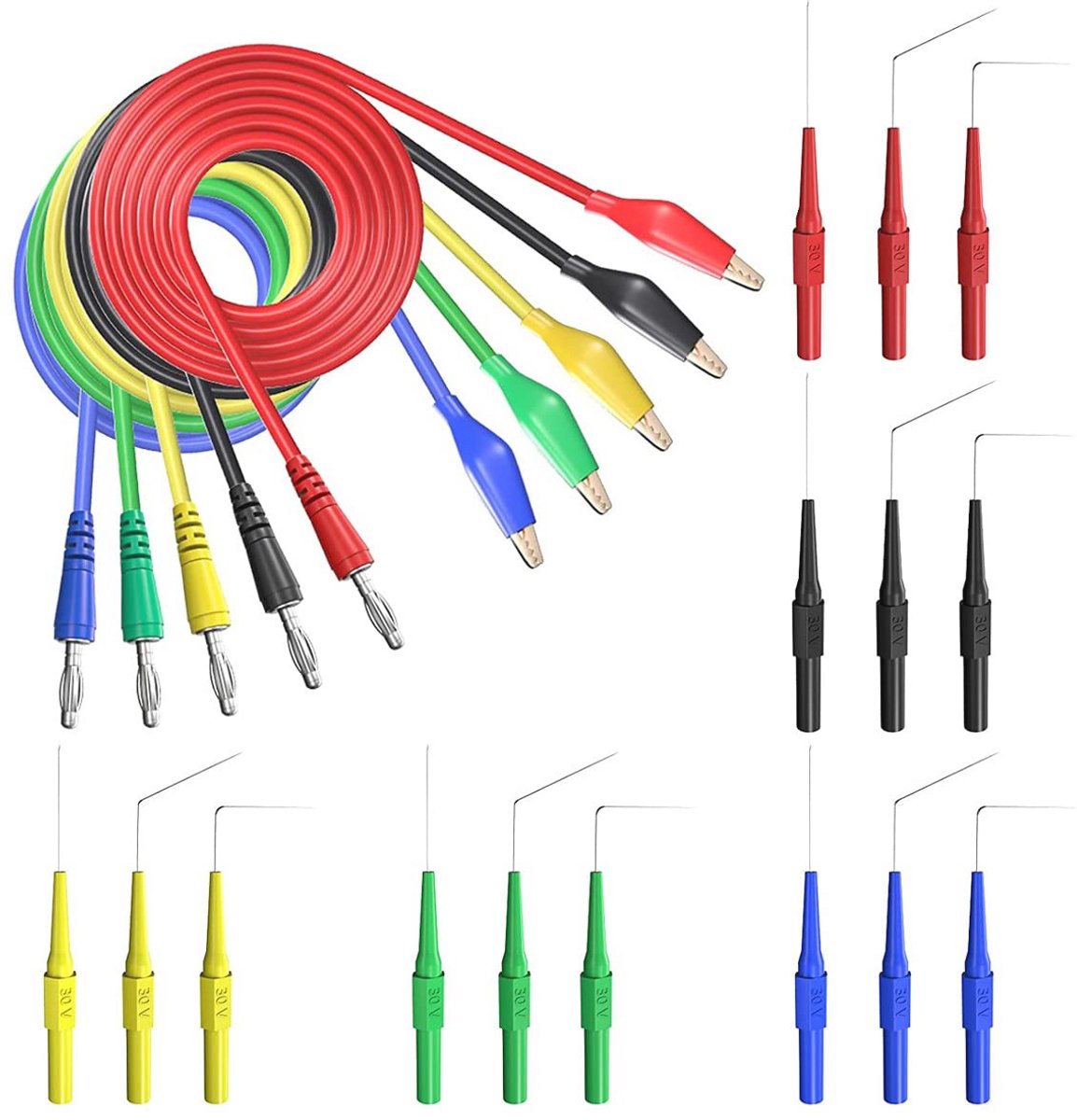 Back Probe Set met 20 Stuks en Bananenstekkers