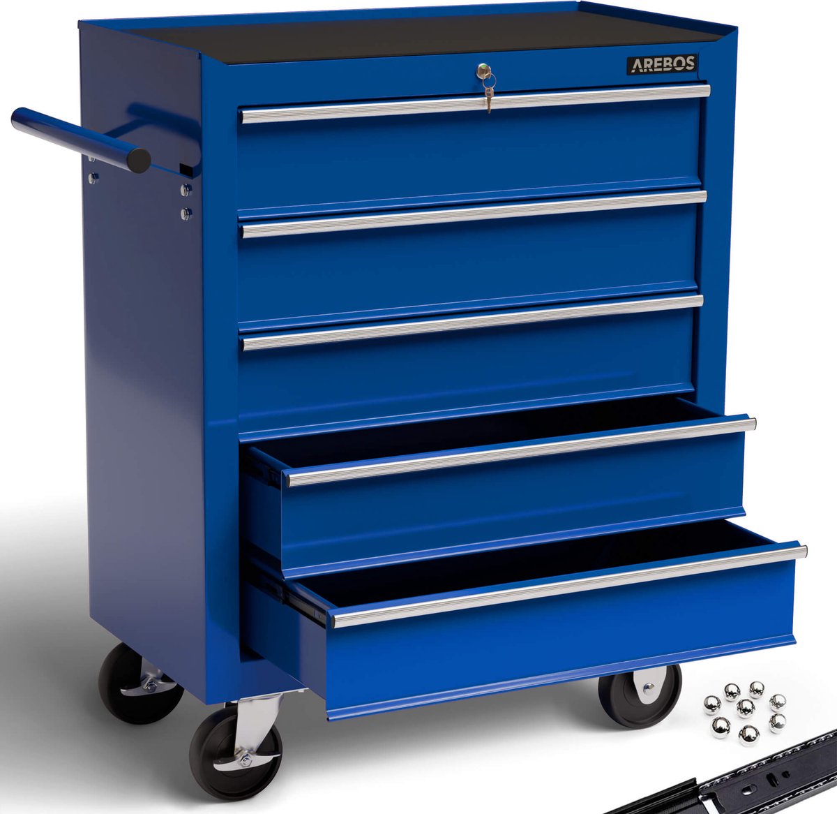 AREBOS - Gereedschapswagen Trolley - 5 Lades
