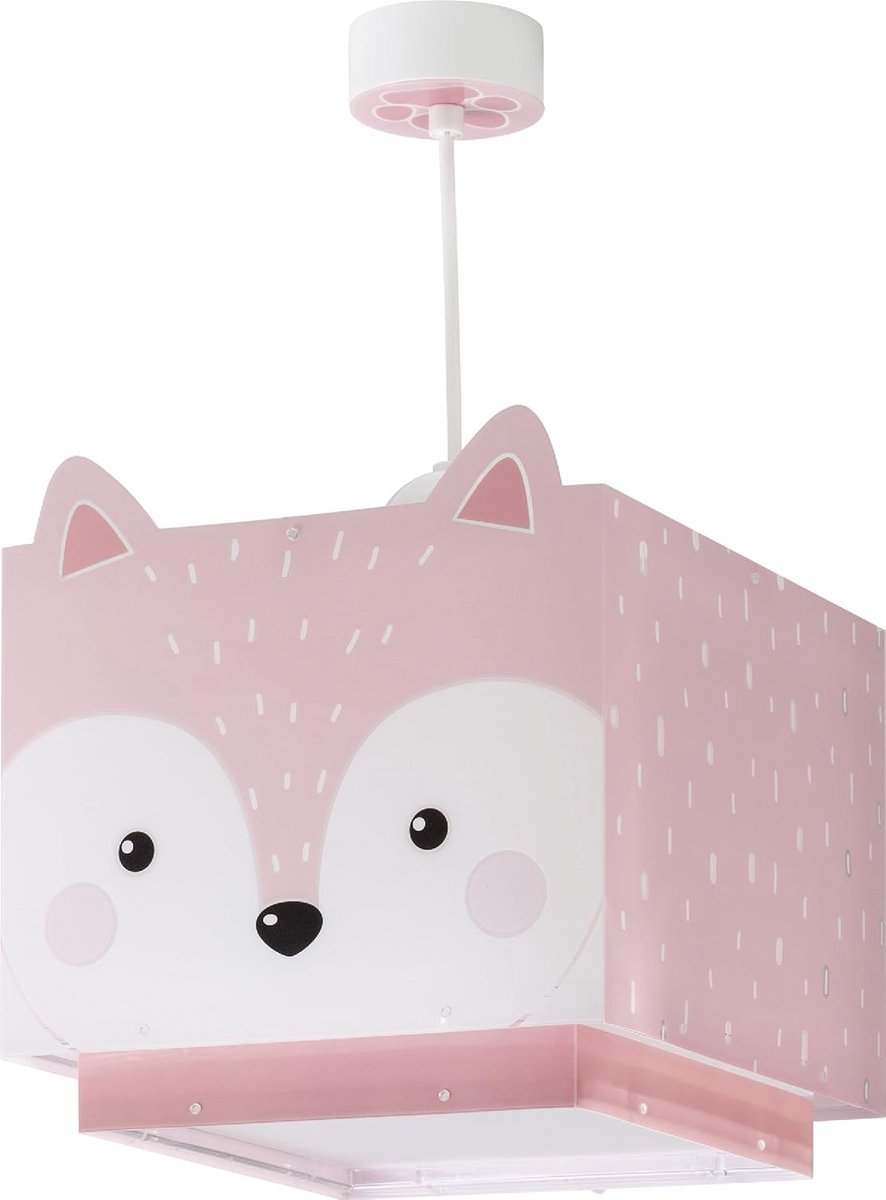 Plafondlamp voor kinderkamer - Vos - Dierenmotief - Roze