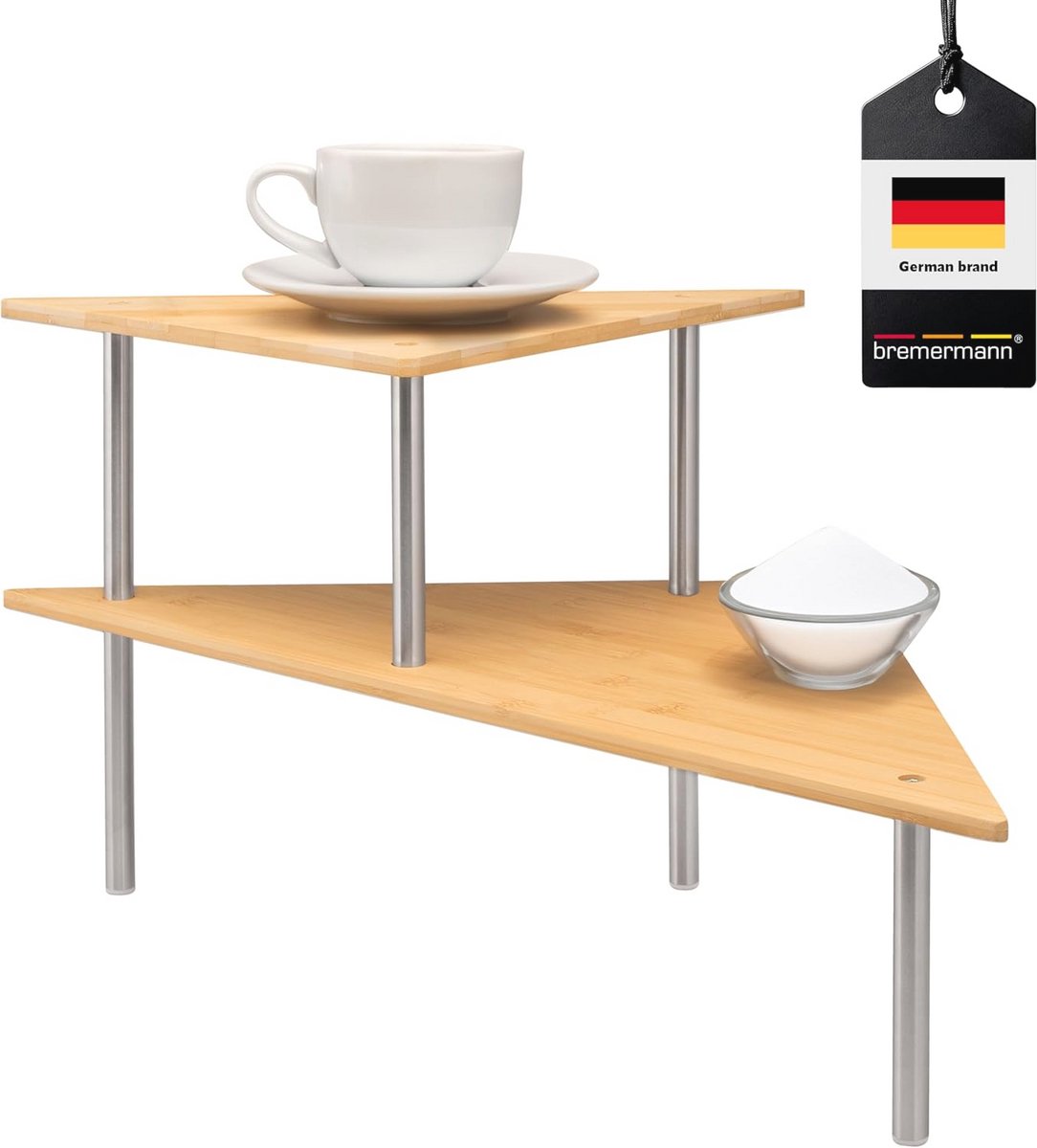 Keukenhoekrek van Bamboe - Multifunctioneel Keukenrek en Kruidenset