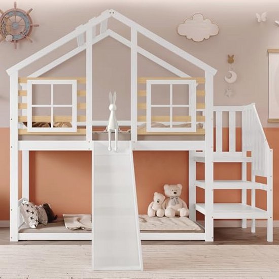 Ikodm Bedhek 200CMx2 180CMx1 Bedbescherming Kinderbedhek, valbeveiliging Boxspringbed, Kinderbedbescherming voor kinderen & ouderbedden, in hoogte verstelbaar 70-98cm, Grijs