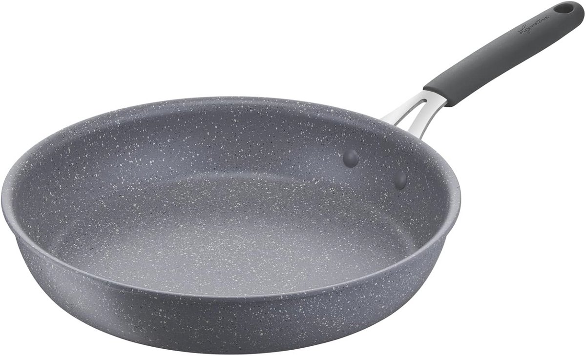 Minerale Braadpan 28 cm - Veilig en Gemakkelijk Schoon te Maken, Geschikt voor Inductie