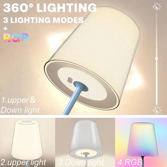 USB Aanraakbediening LED Nachtlicht,Draagbare Binnenverlichting Lamp