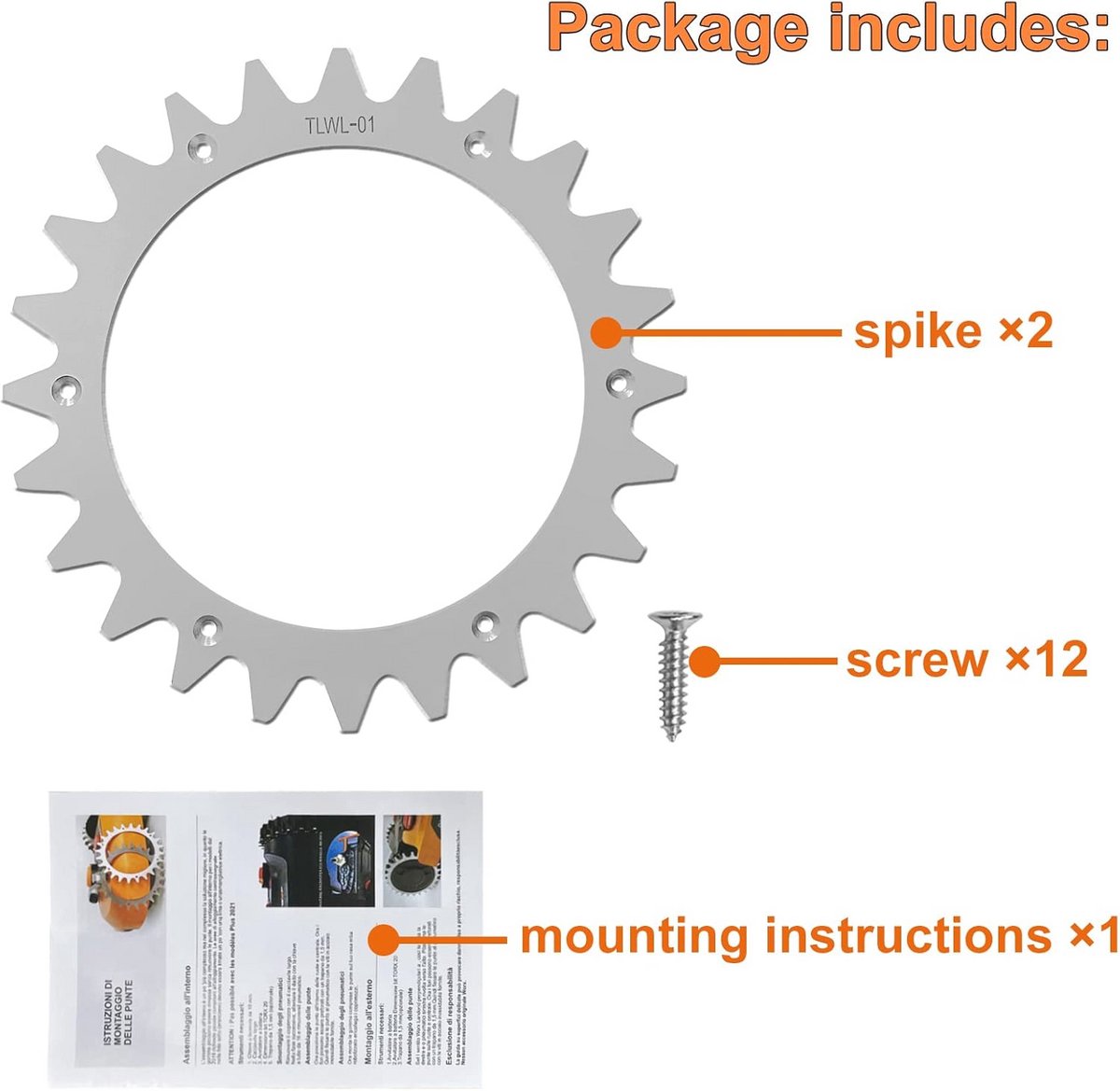 Roestvrijstalen Spikes Robotmaaiers voor Verbeterde Tractie - afbeelding 3