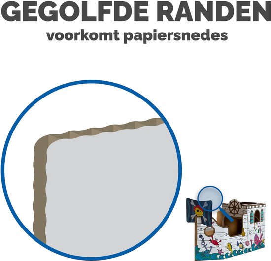 Bankers Box Play - Speelhuis stevig karton - Piratenschip - Inkleurbaar van Merkloos — afbeelding 5