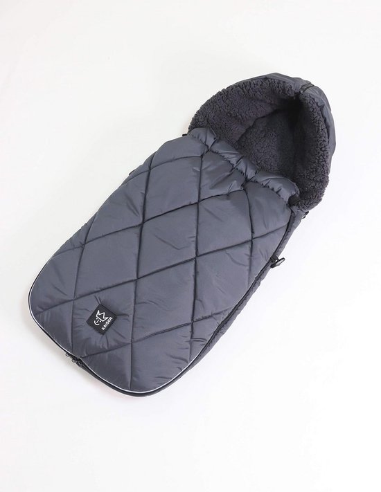 XL Thermo Sherpa Fleece Voetenzak voor Kinderwagens - Antraciet — afbeelding 5