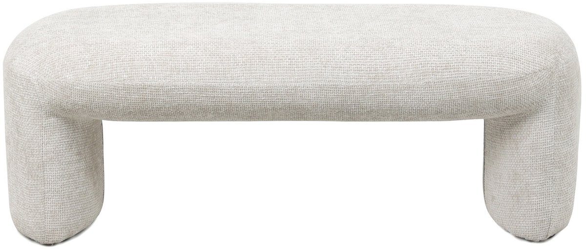 Giga Meubel Halbankje Raven - Stof Beige - 110x45x40cm