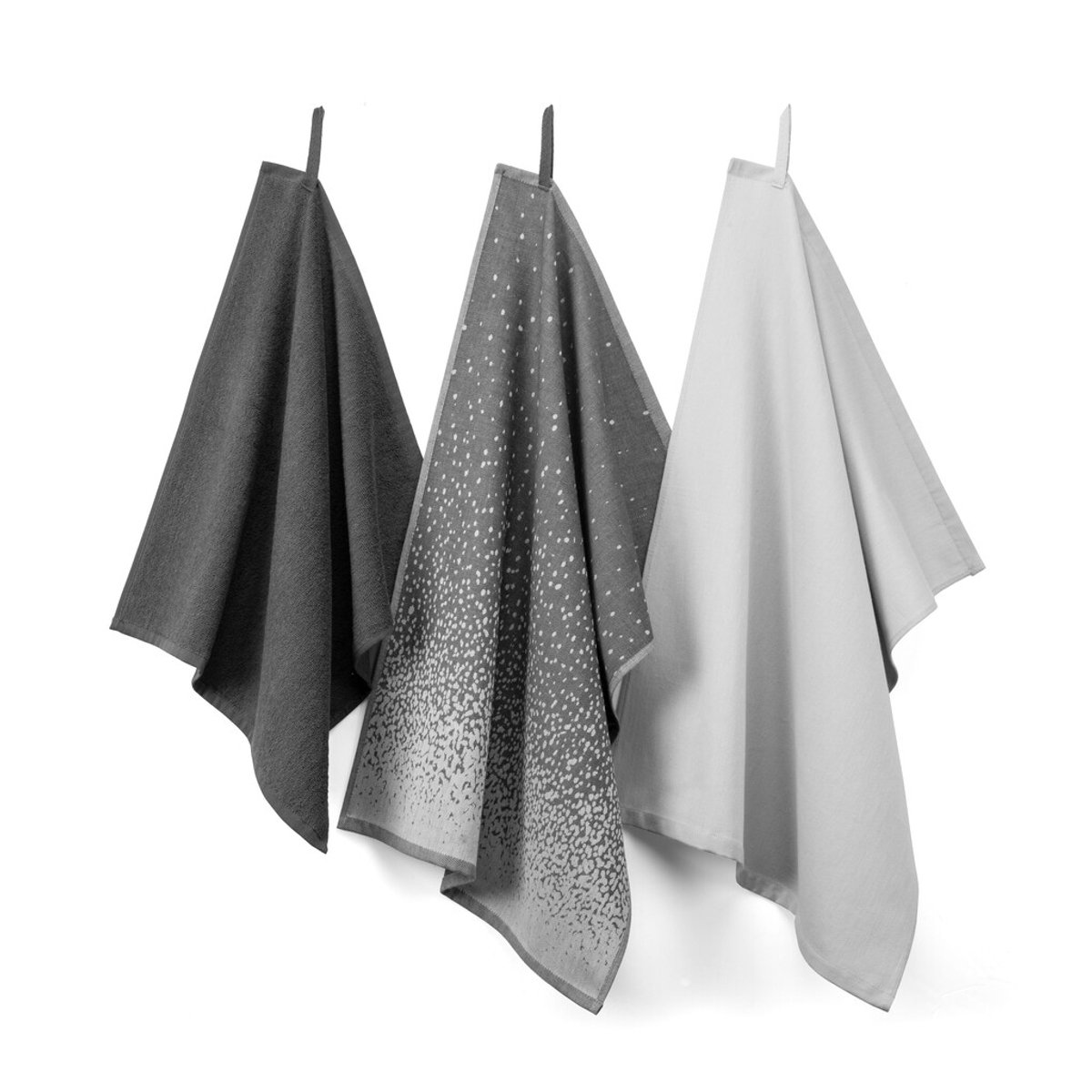 Brabantia Keukenset - 2x 50x70 + 1x 50x50 - 100% Katoen (BCI) - Grijs