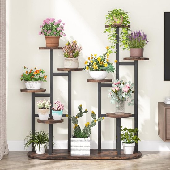 Multilayer Plant Stand for Indoor Use - Tall Plant Rack for 11 Pots ...