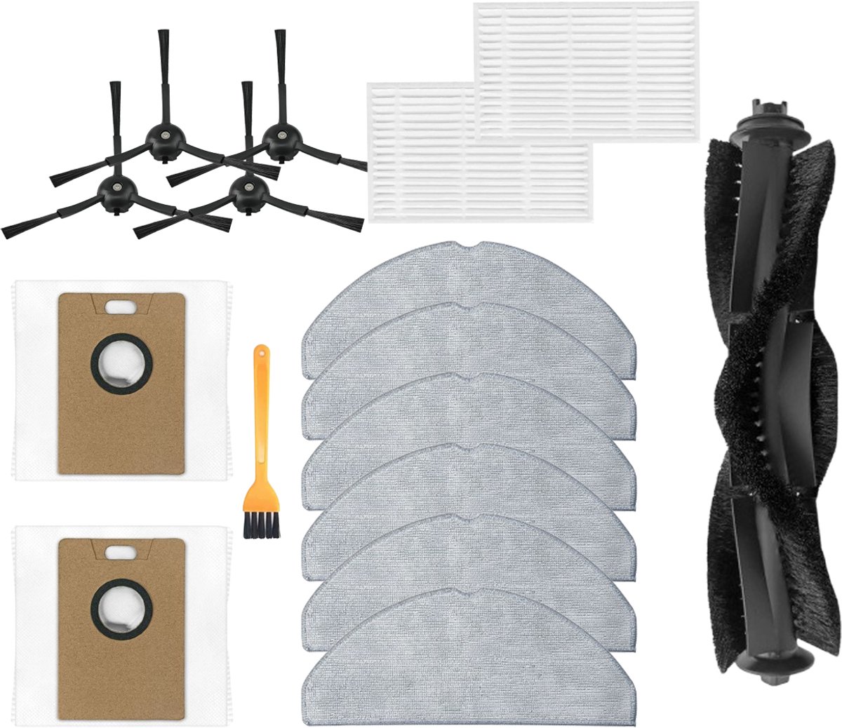 16stuks vervangende accessoires - geschikt voor Tapo RV30 Max - RV30 Max Plus - RV20 Max - RV20 Max Plus robotstofzuiger