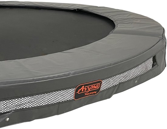 Trampoline Rand Ø305 cm – InGround – Universeel – Rond – Grijs – Heavy Duty kwaliteit – Geschikt voor alle merken