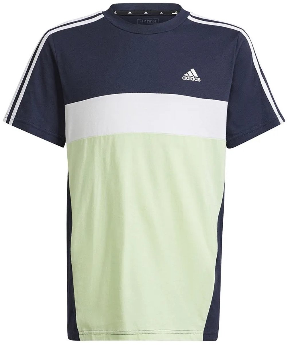 Adidas Tiberio 3 Stripes T-shirt Met Korte Mouwen 7-8 Years Kinderen Groen