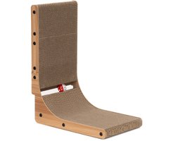 Springos Krabpaal - Voor Katten - Meubelbescherming - Met Bel - Kattenkruid - 50 cm - Bruin