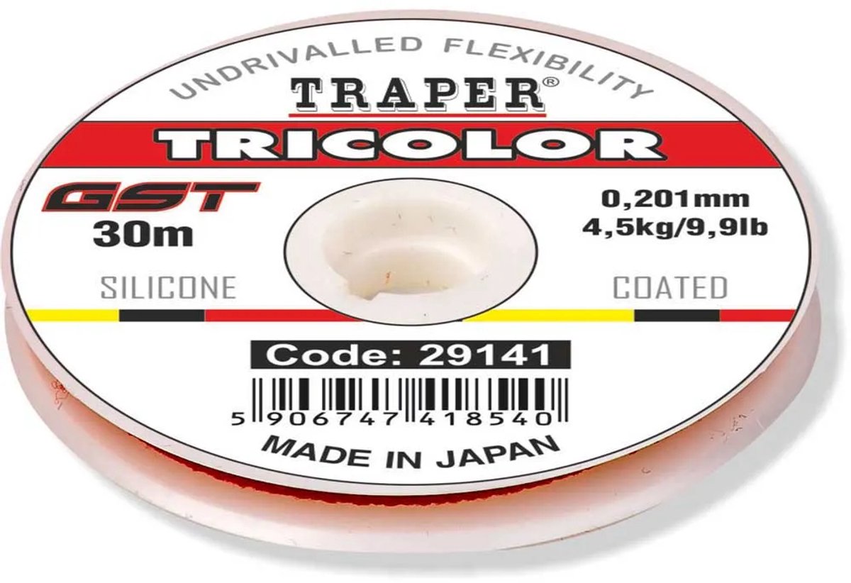 Traper Fly Gst Tricolor Vliegvissnoer 30 M Transparant 0.185 mm