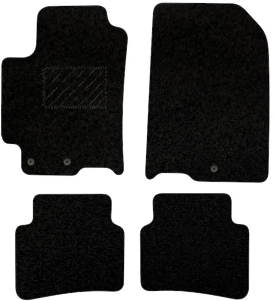 Tip-it - Jeu de tapis de voiture Kia Rio (YB, SC, FB) 2017 - 2024 - Ajustement parfait - 4 pièces