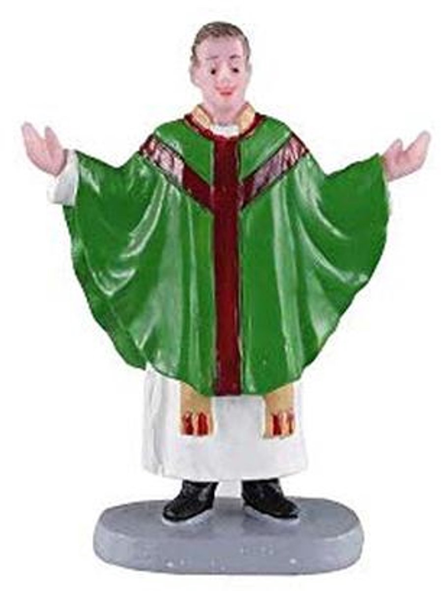 Parochiepriester Figuur voor Kerstdorp