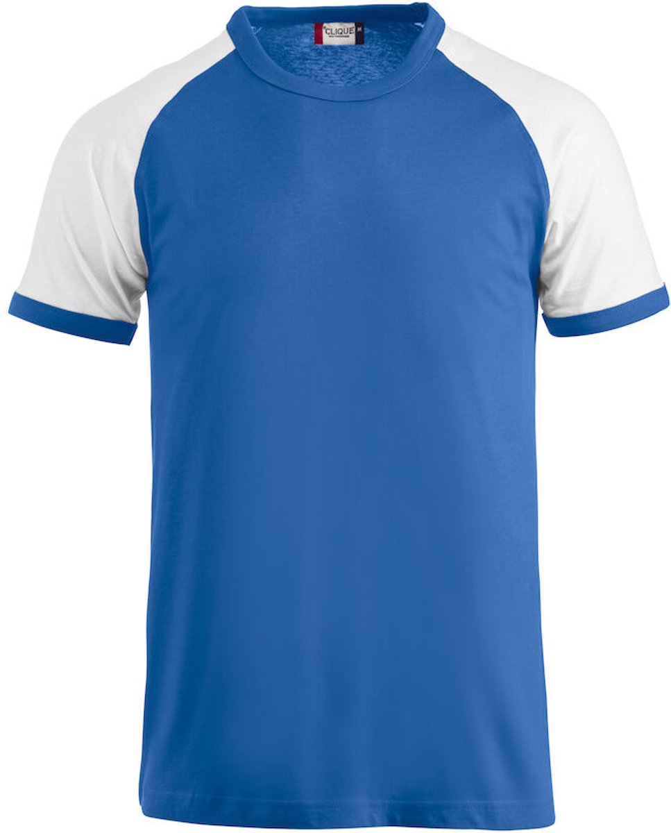Clique Raglan-T 029326 - Kobalt/Wit - 4XL