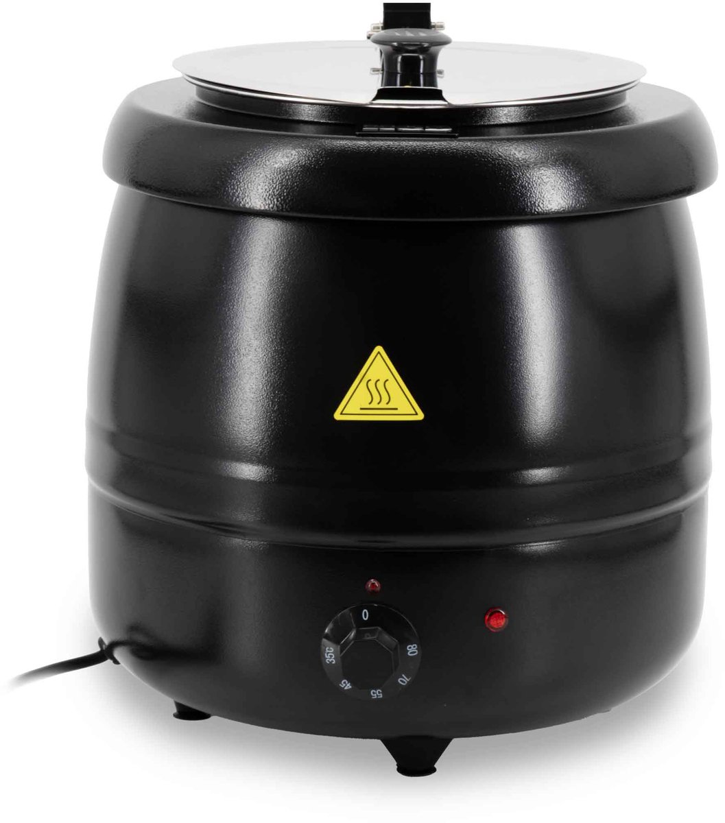 HCB® - Professionele Horeca Soepketel - 10 liter - 230V - Elektrisch - Warmhoudketel - soep ketel - 32x32x36 cm (DxBxH) - 9 kg - 7056