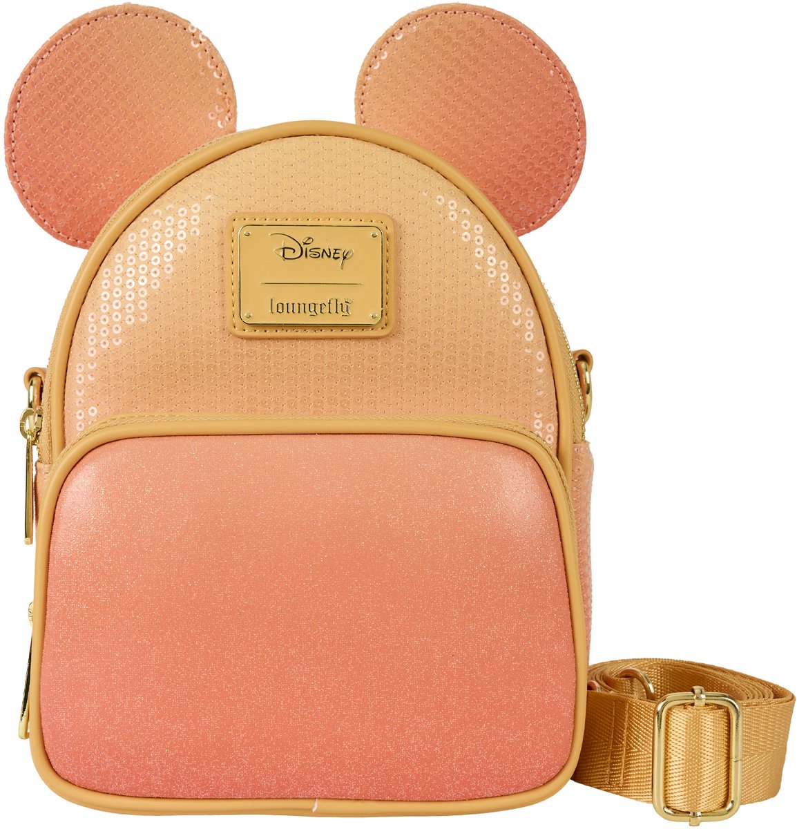 Disney Loungefly Convertible Backpack & Crossbody Bag Mickey Mouse Glitter