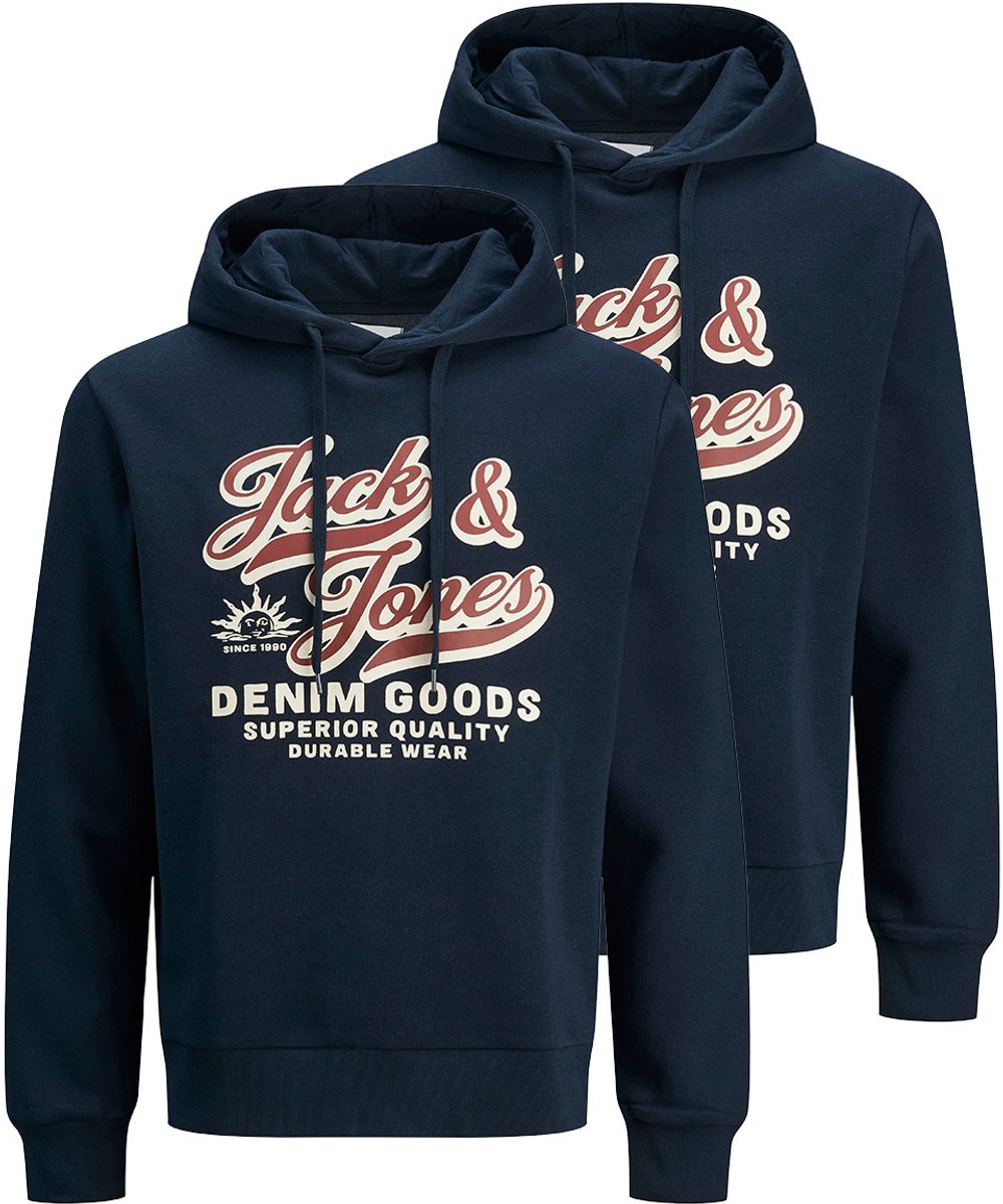 Jack & Jones Heren hoddie 2 pack Logo
