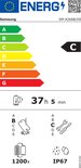 Energielabel C, 37 uur 5 minuten batterijduur, IP67 waterdichtheid, 1200x cycli.
