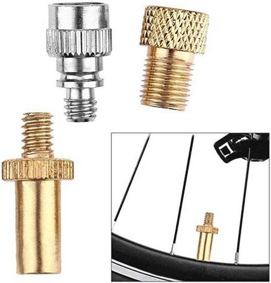 Set van 3 Ventieladapters voor Fietsen - Geschikt voor Dunlop, Schrader en Automatische Ventielen — afbeelding 3