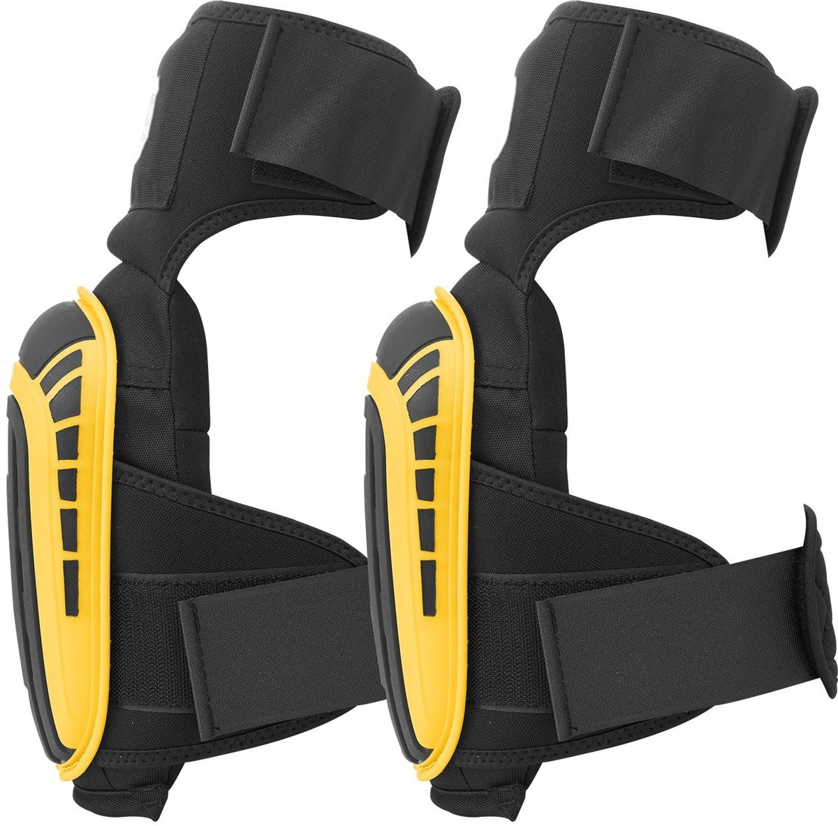Kniebeschermers - Professioneel Gel & Schuim - Voor Tegelzetten, Tuinieren & Vloeren - Met 2 Verstelbare Verlengbanden - Schokabsorberend - Afmeting 30x20x7 cm - Geel/Zwart