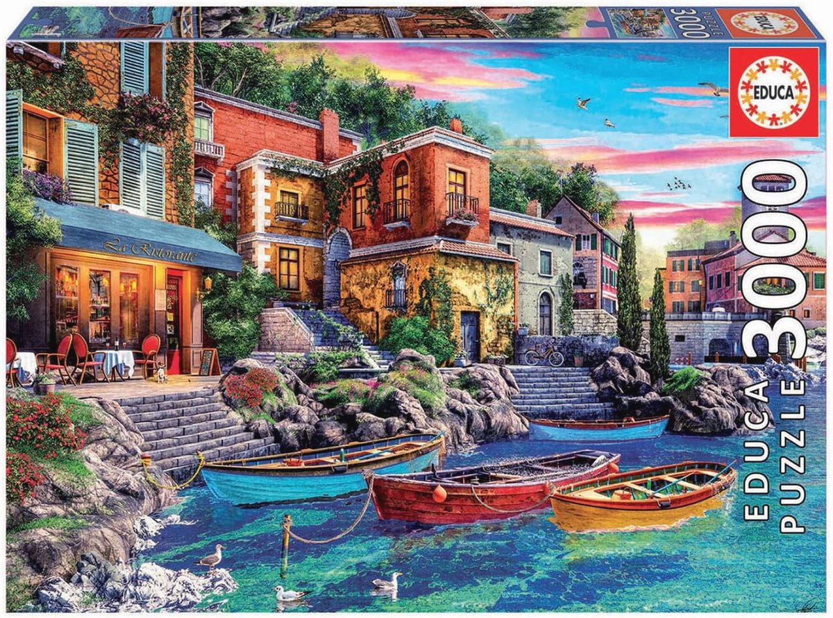 3000 Stukjes Puzzel voor Volwassenen - Zonsondergang in Como | 120 x 85 cm | Originele Verliesservice inbegrepen