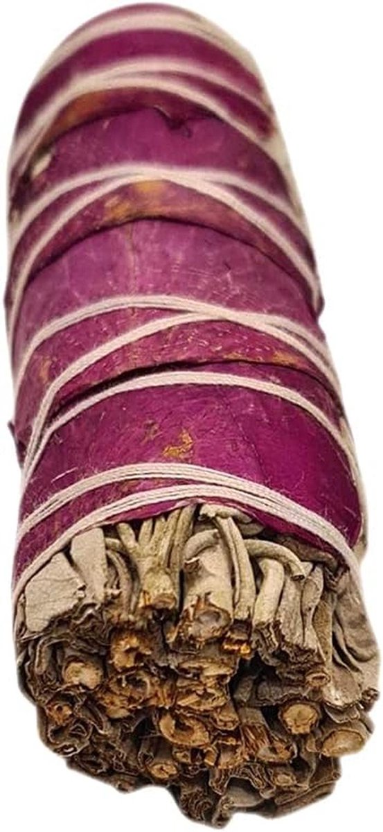 Salie Smudge Sticks met Roze Bloemblaadjes - 4 inch