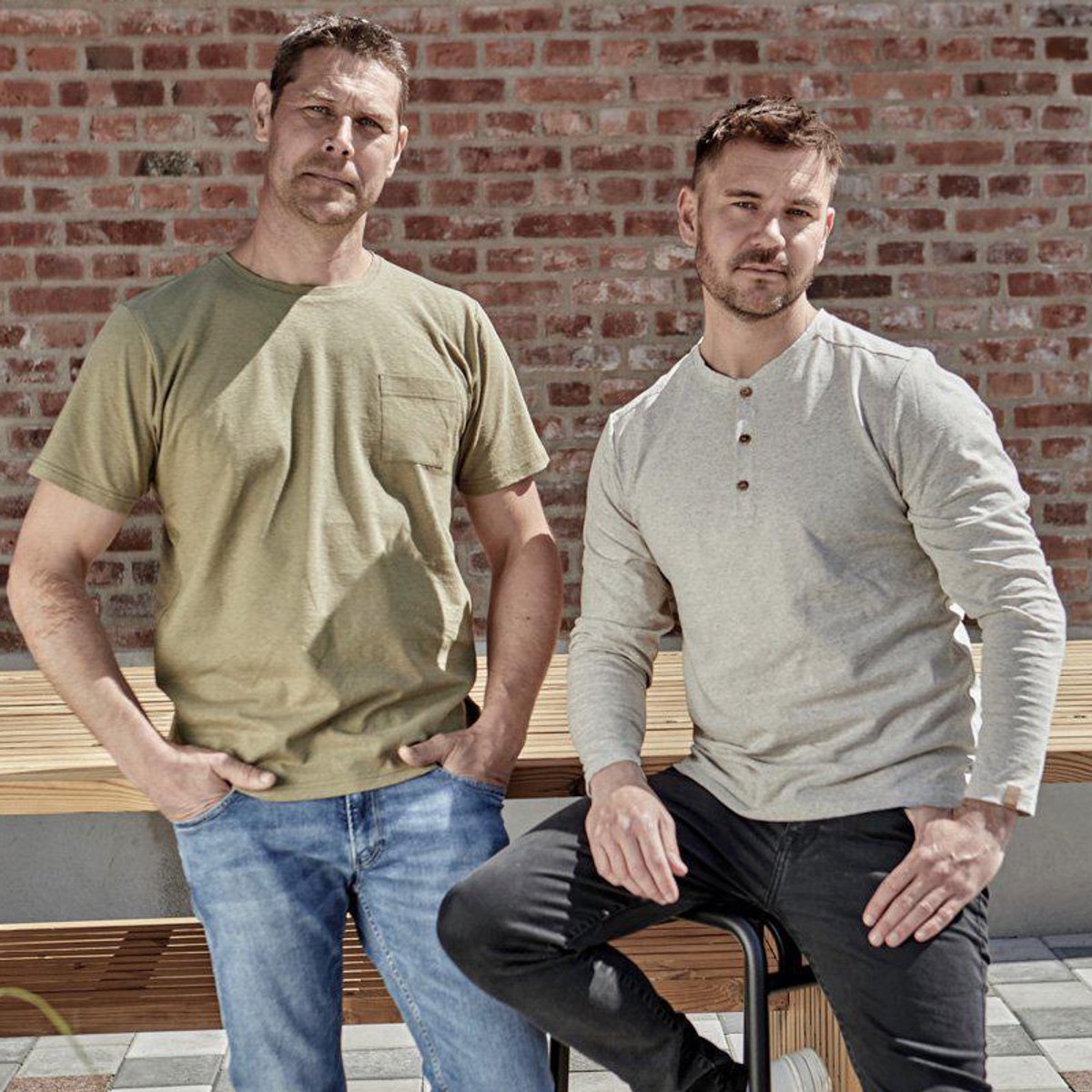 Ivanhoe t-shirt GY Hobbe hemp Dried Herb voor heren - Biologisch katoen - Groen