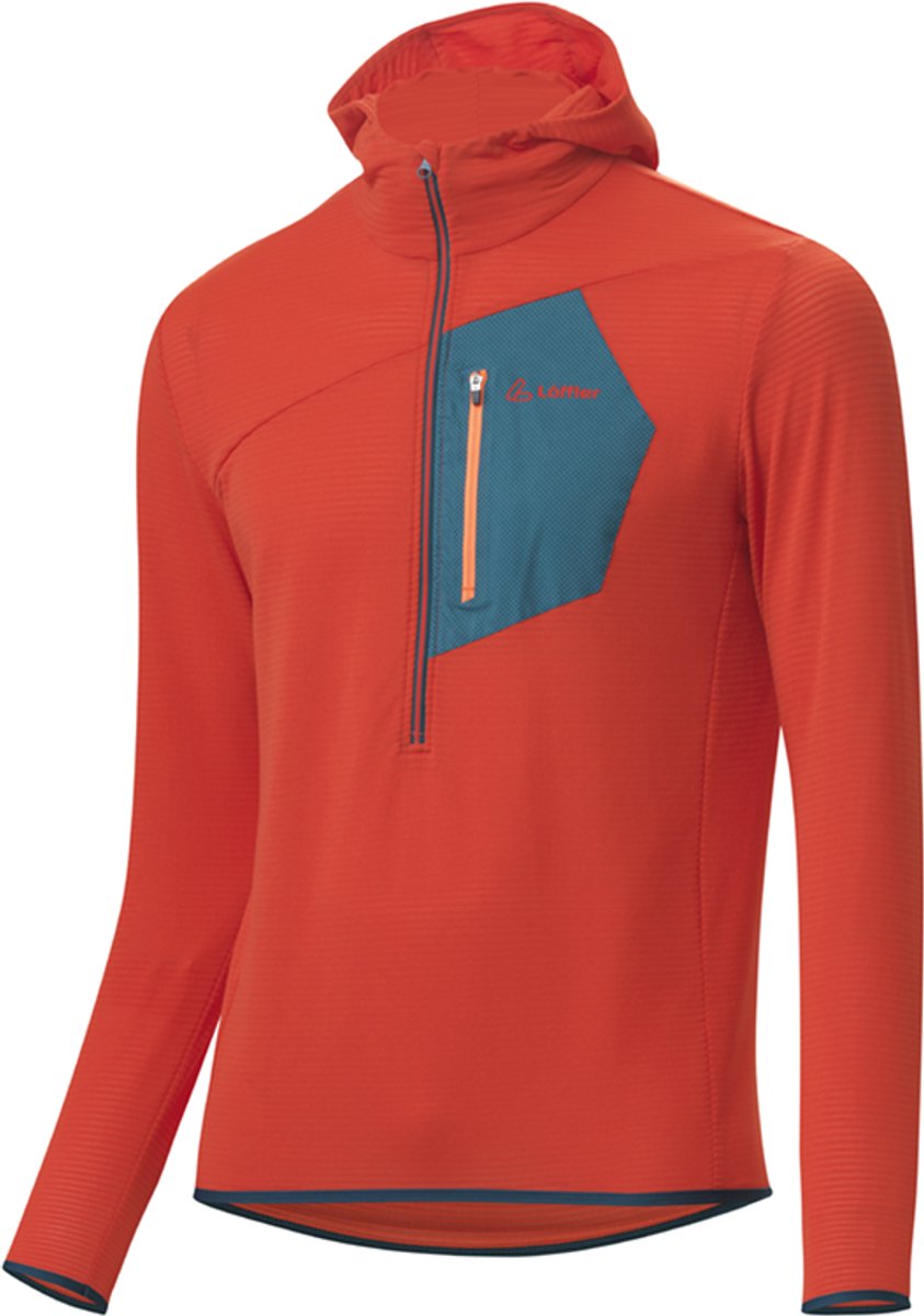 Loeffler shirt lange mouwen M HZ Hoody Aero TechFleece Oranje
