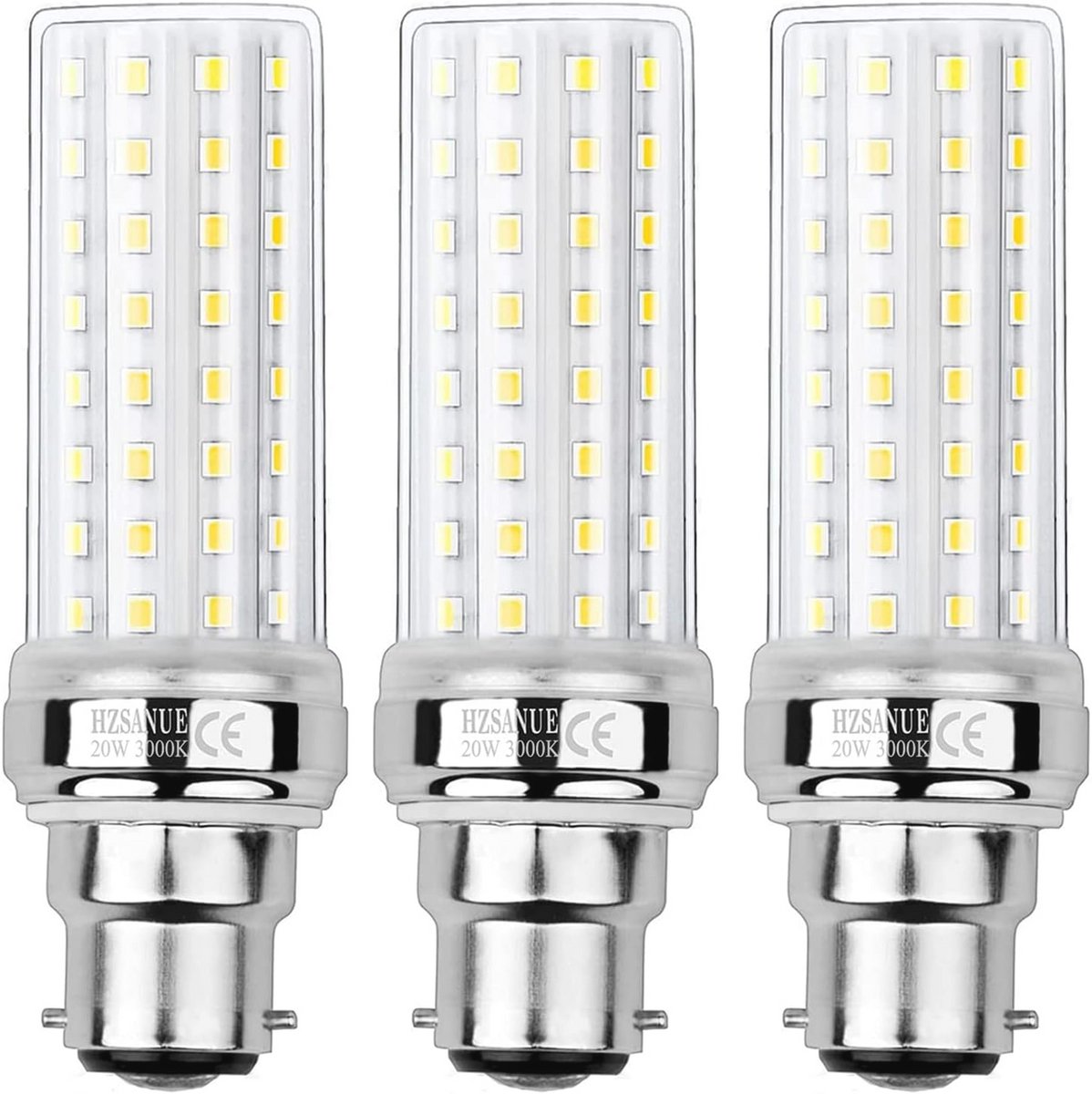 LED Corn Bulbs 20W Warm White - 150W Equivalent, Pack of 3