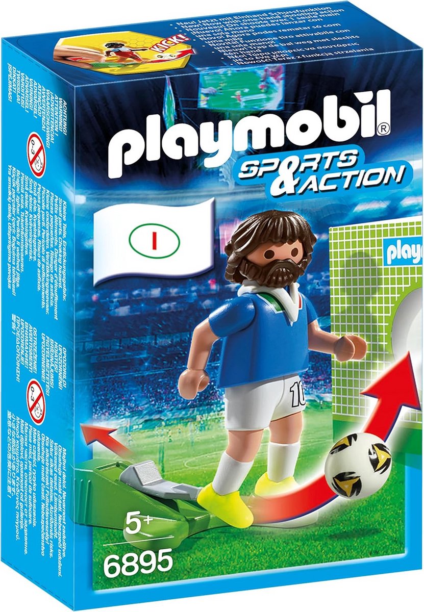 Voetbalspeler Italië Speelfiguur met Kickfunctie - Geschikt vanaf 4 Jaar