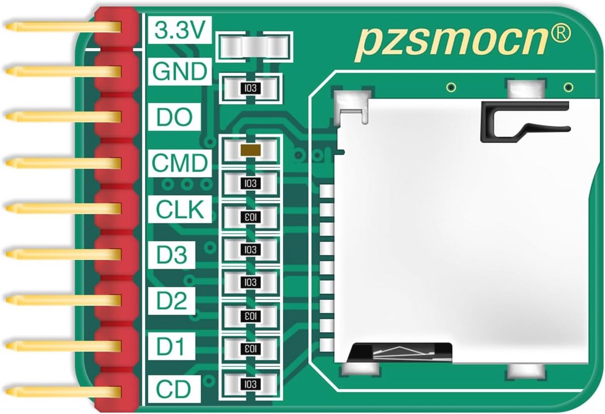 Adaptermodule voor micro-SD/TF-kaartlezer (2 stuks) voor Raspberry Pi en Arduino