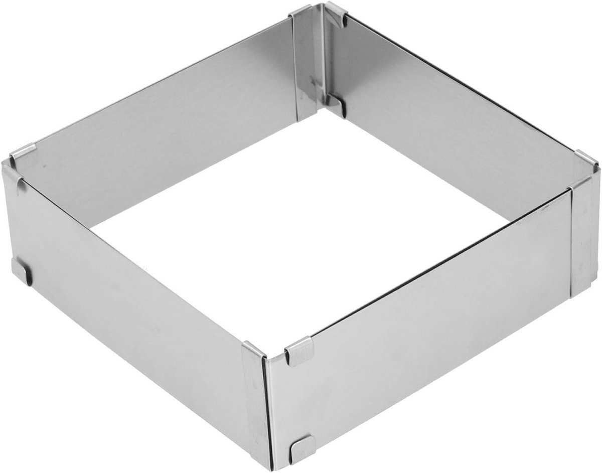 Verstelbare cakevorm voor taart en mousse - Rechthoekig bakframe 16-28 cm