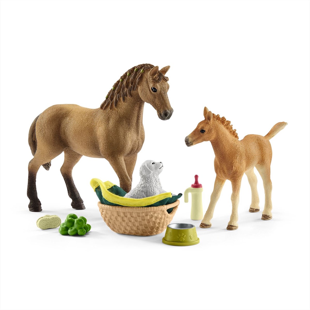 schleich HORSE CLUB Speelfigurenset - Sarah Zorgt voor de Jonge Dieren - Kinderspeelgoed voor Jongens en Meisjes - 5 tot 12 jaar - 9 Onderdelen - 42432 — afbeelding 8