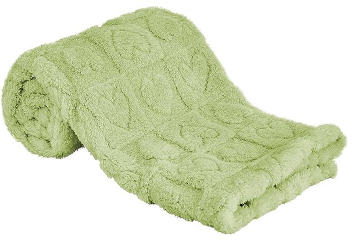 One baby blanket with a heart-patterned checkered design, ultra-soft and comfortable, suitable for both boys and girls, fluffy baby/toddler swaddle blanket, suitable for cribs and strollers, 76 × 100cm, Green