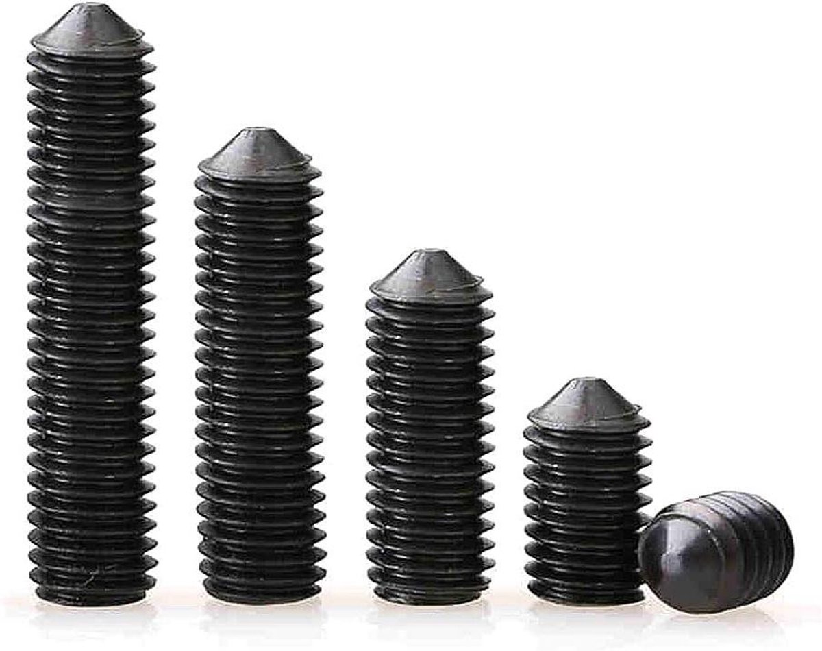 Allecta - Zwarte Gelegeerd Staal Grubschroeven met Zeskantkegelkop, M10 * 20mm, 20 stuks