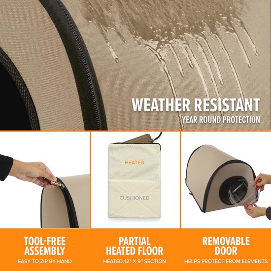 Niche Extérieure Pour Chat – Résistante Aux Intempéries, Morsures Et Froid, Pour Jardin Ou Balcon